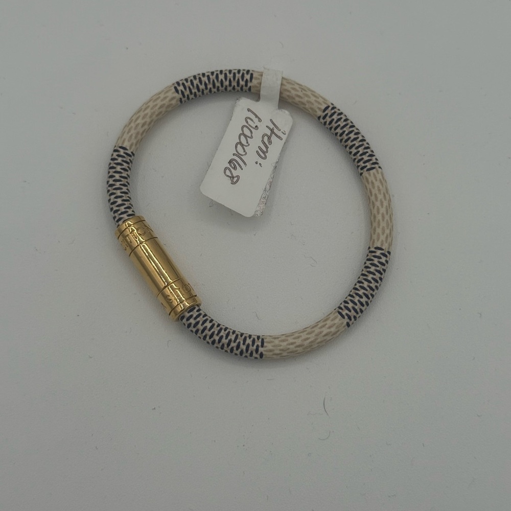 Louis Vuitton Gold and Cream Bracelet